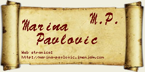 Marina Pavlović vizit kartica